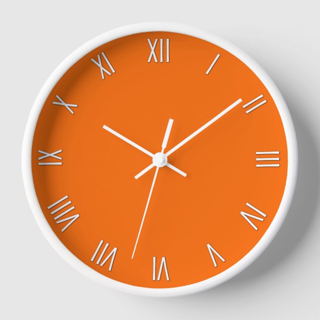 Horloge Numéro de roman solid orange (Recto)
