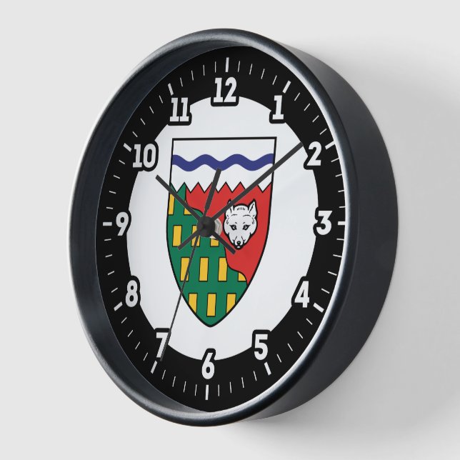 Horloge Numéro graphique du drapeau des Territoires du Nor (Angle)