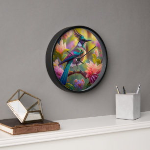 Horloge Oiseau de Jay Imaginaire vert