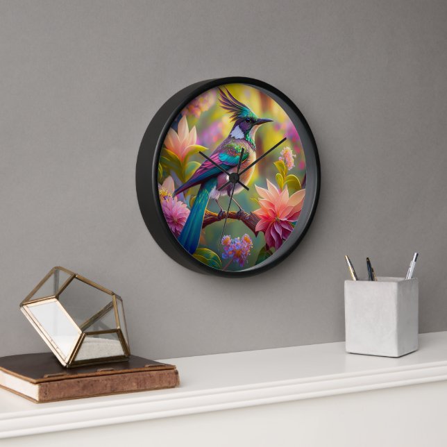 Horloge Oiseau de Jay Imaginaire vert (Bureau)