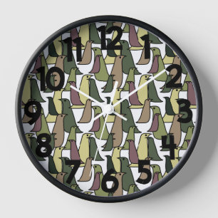 Horloge Oiseaux de Camouflage