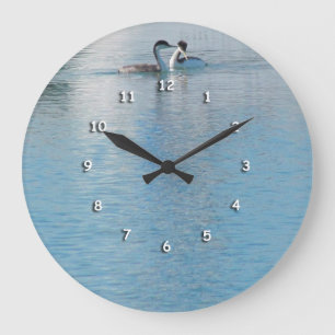 Horloge - oiseaux de rivage dans le port