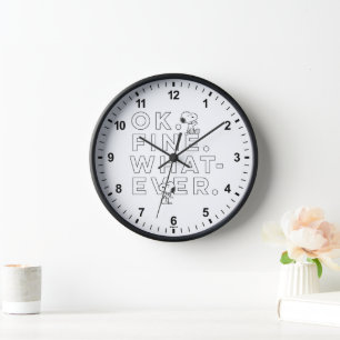 Horloge "Ok. Bien. Peu importe." - Snoopy