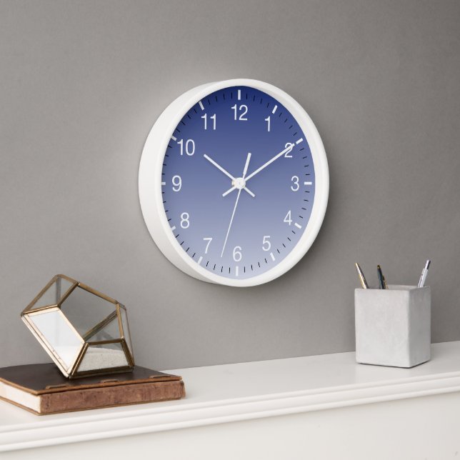 Horloge Ombre bleue moderne (Bureau)