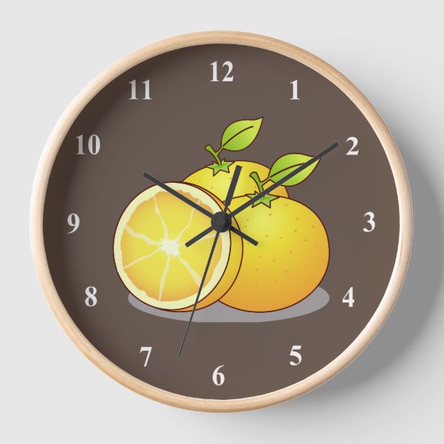Horloge Oranges, fruits mignons (Recto)