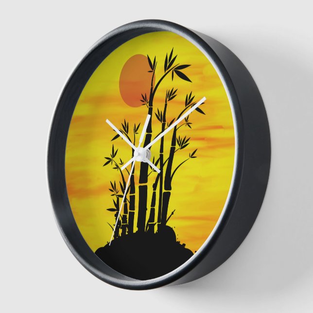Horloge Oriental Bamboo Sunset (Angle)