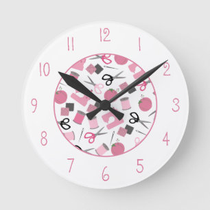 Horloge orientée de couture rose