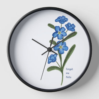 Horloge Oublie-moi pas l'horloge à fleurs