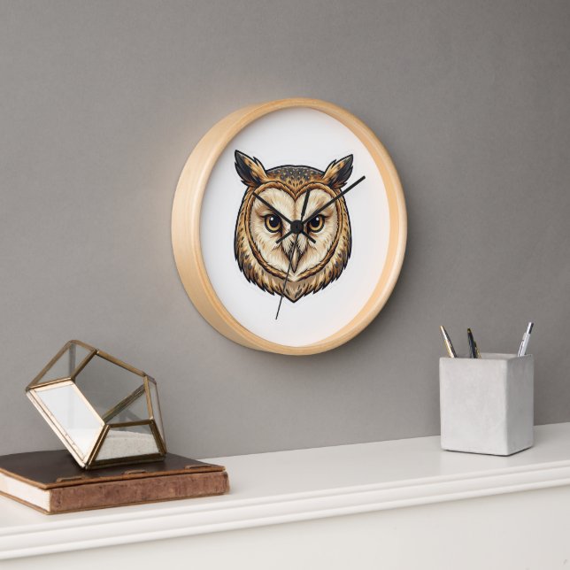 Horloge Owl head designed wall watch (Bureau)