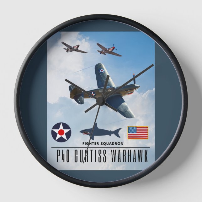 HORLOGE P-40 CURTISS WARHAWK SQUADRON (Recto)