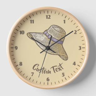 Horloge Paille à la main Casquette beige