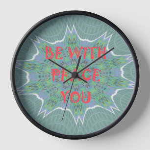 Horloge Paix, Amour et Impression Africaine : Que la Paix