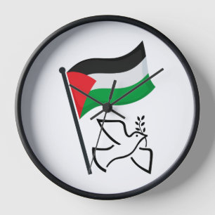 Horloge Palestine Drapeau du Canada (anglais seulement)   