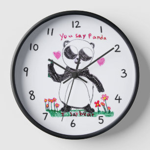 Horloge Panda Dessinée à la Main – Vous dites Pand