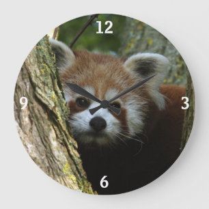 Horloge - panda rouge