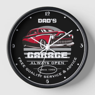 Horloge Papa ou n'importe quel nom Garage Slogan Low Rider