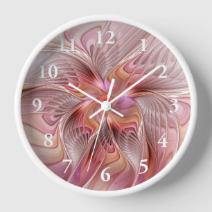 Horloge Papillon Abstrait coloré Imaginaire Fractal Art