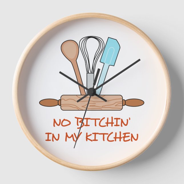 Horloge Pas de cuisine dans ma cuisine (Recto)