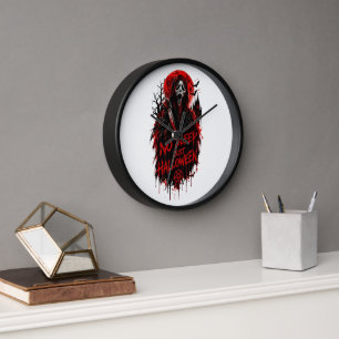 Horloge Pas de sommeil, juste un cri d'Halloween Design go