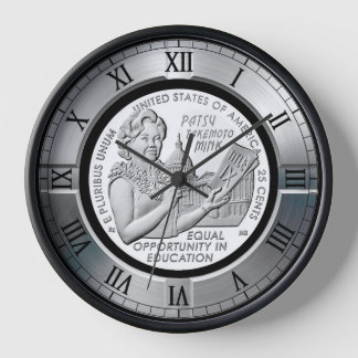 Horloge Patsy Takemoto Mink ~ Hawaii ~ "TITRE IX"