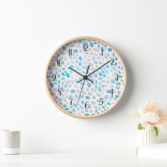 Horloge Patters de texture Sea Glass (Maison)