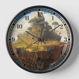 Horloge Paysage de Surreal Island Art Imaginaire