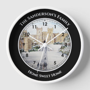 Horloge Paysage d'hiver au château de Windsor