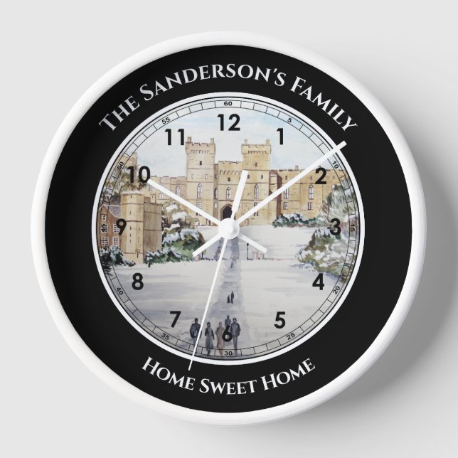 Horloge Paysage d'hiver au château de Windsor (Recto)