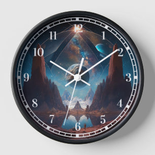 Horloge Paysage d'Imaginaire cosmique