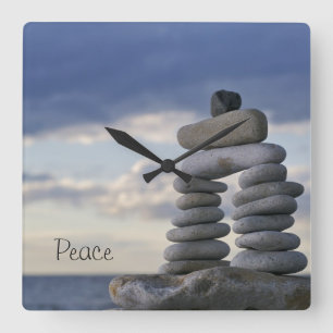 Horloge Peace Zen Rocks