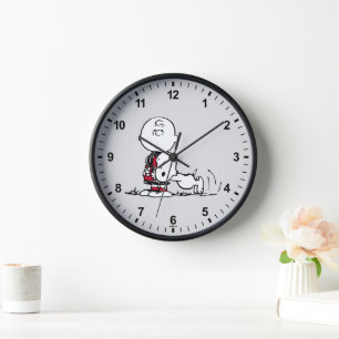 Horloge PEANUTS   Motif rouge et noir