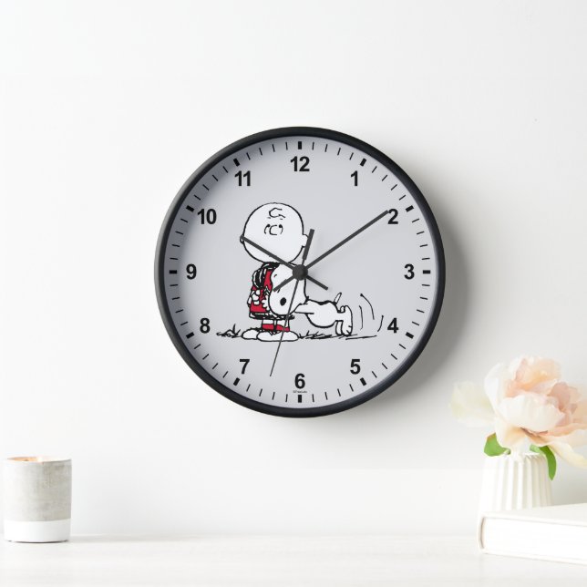 Horloge PEANUTS | Motif rouge et noir (Maison)
