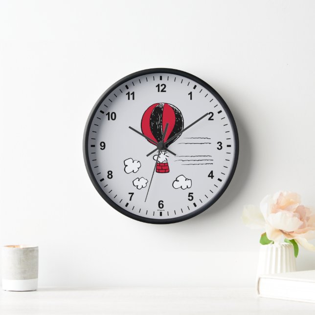 Horloge PEANUTS | Motif rouge et noir (Maison)