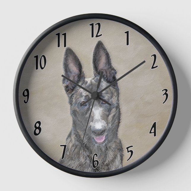 Horloge Peinture de Berger Hollandais - Art Original de Ch (Recto)