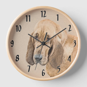 Horloge Peinture de Chien de Saint-Hubert - Joli Art Origi