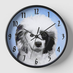 Horloge Peinture de Chien d'Eau Portugais - Art Canin Orig