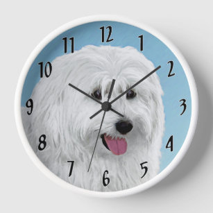 Horloge Peinture de chien des lowland polonais - Art du ch