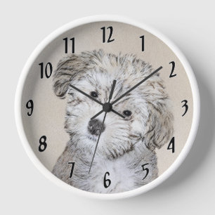 Horloge Peinture de Chien Havanais - Cute Original Chien A