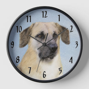 Horloge Peinture de Chinook (Oreilles Tombantes) - Art Can