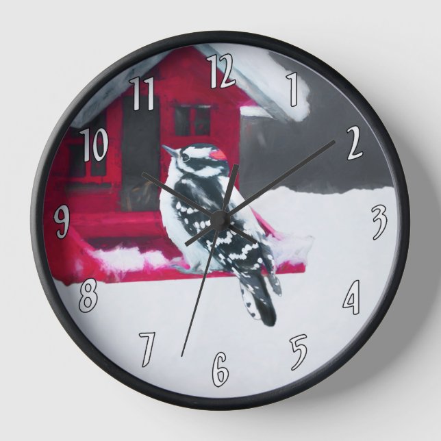Horloge Peinture de Pic mineur - Œuvre d'art originale sur (Recto)