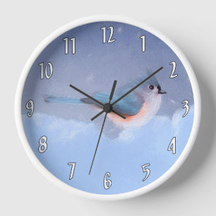 Horloge Peinture de souris touffetée - Art d'origine des o