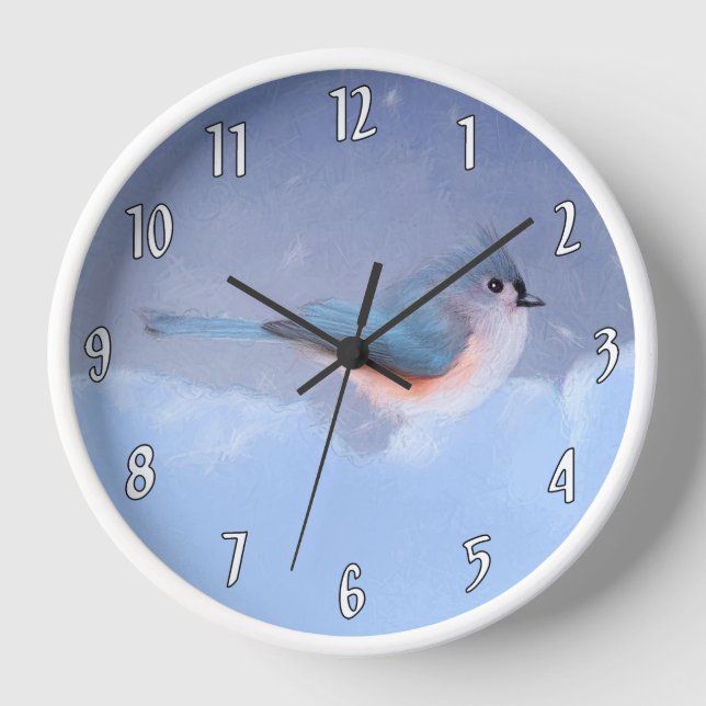 Horloge Peinture de souris touffetée - Art d'origine des o (Recto)