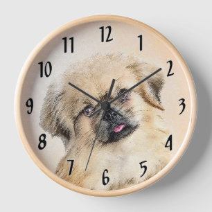 Horloge Peinture d'espagne tibétaine - jolie art original 
