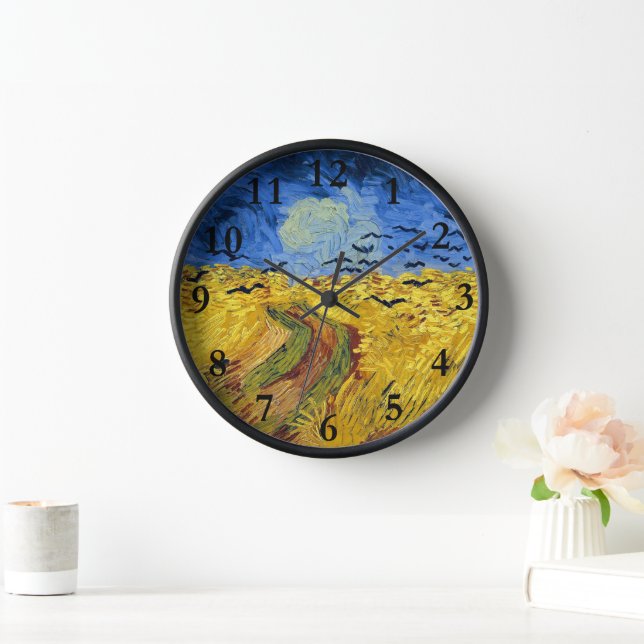 Horloge Peinture impressionniste Champs de blé de Van Gogh (Maison)