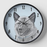 Peinture norvégienne Elkhound - Art original Chien