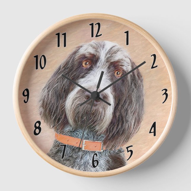 Horloge Peinture Spinone Italiano - Belle Art Original Chi (Recto)