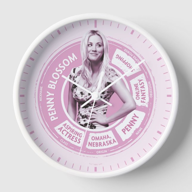 Horloge Penny Blossom Info Graphique (Recto)