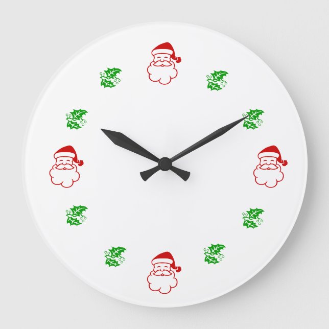 Horloge - Père Noël et Holly (Recto)