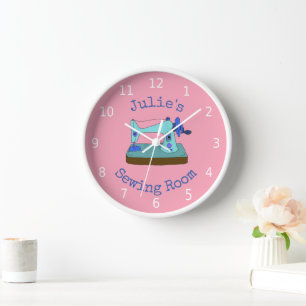 Horloge Personalised your name, sewing room