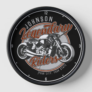 Horloge Personalized Motorcycle Legendary Rider Biker